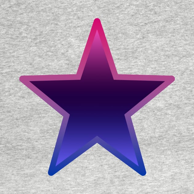 Bi+ Star (Omni Flag with Bi Flag outline) by opalaricious